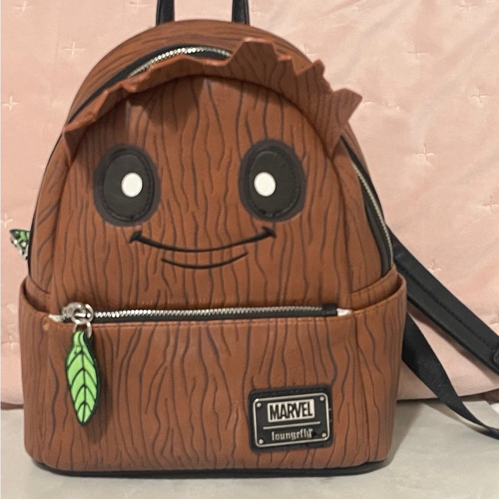 Loungefly Marvel Guardians Of The Galaxy Tree Stump Groot Mini Backpack